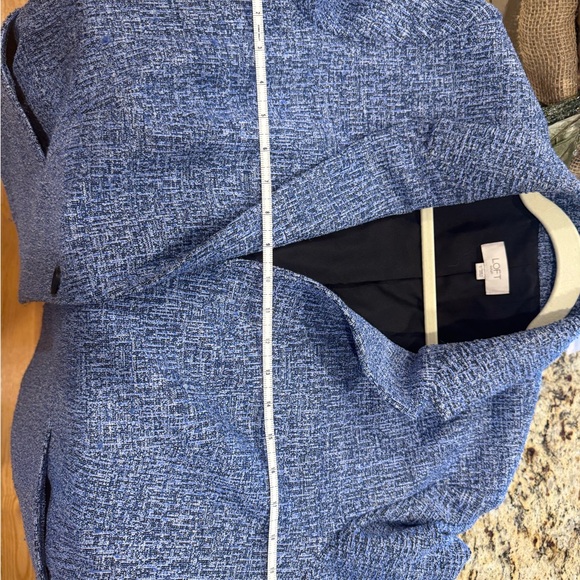 LOFT Women's Blue Tweed Blazer - Picture 5 of 7